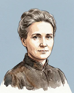 Marie Curie, AI illustration