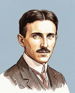 Nikola Tesla, AI illustration