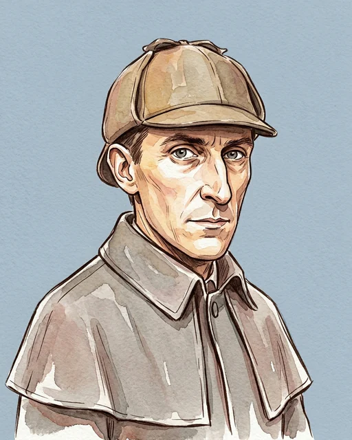 Sherlock Holmes, AI illustration